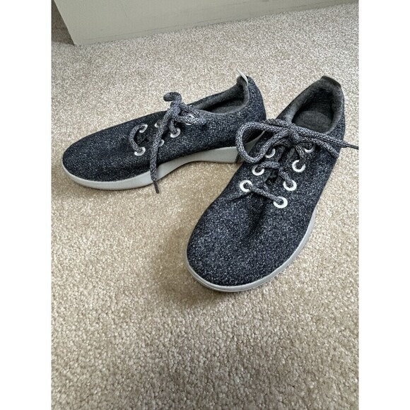 Allbirds Merino Wool Running Sneakers Heather Dark Natural Grey 7 - Picture 3 of 8